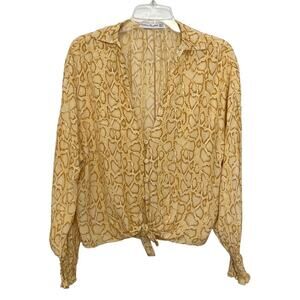 Faithfull the Brand Aira Tie Front Top Petra Yellow 6